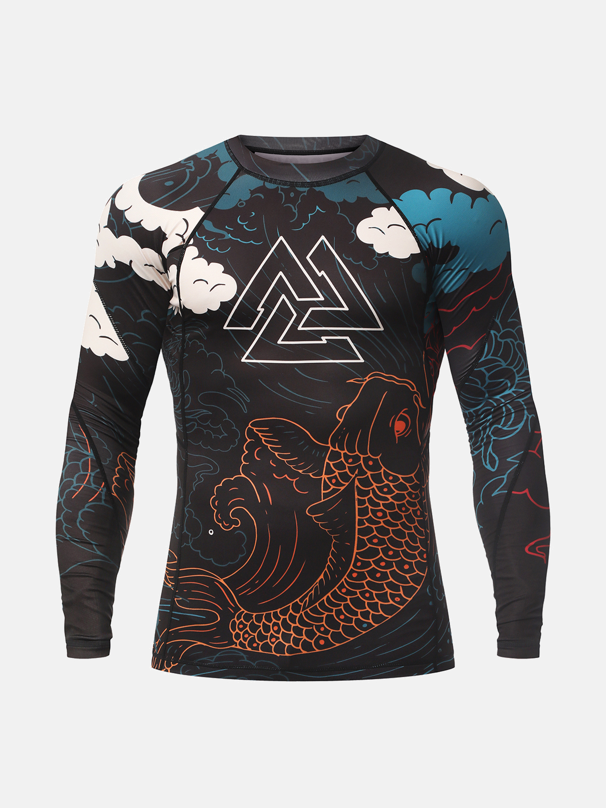 Peresvit Koi Long Sleeve Rashguard Blue Orange Red, Photo № 3